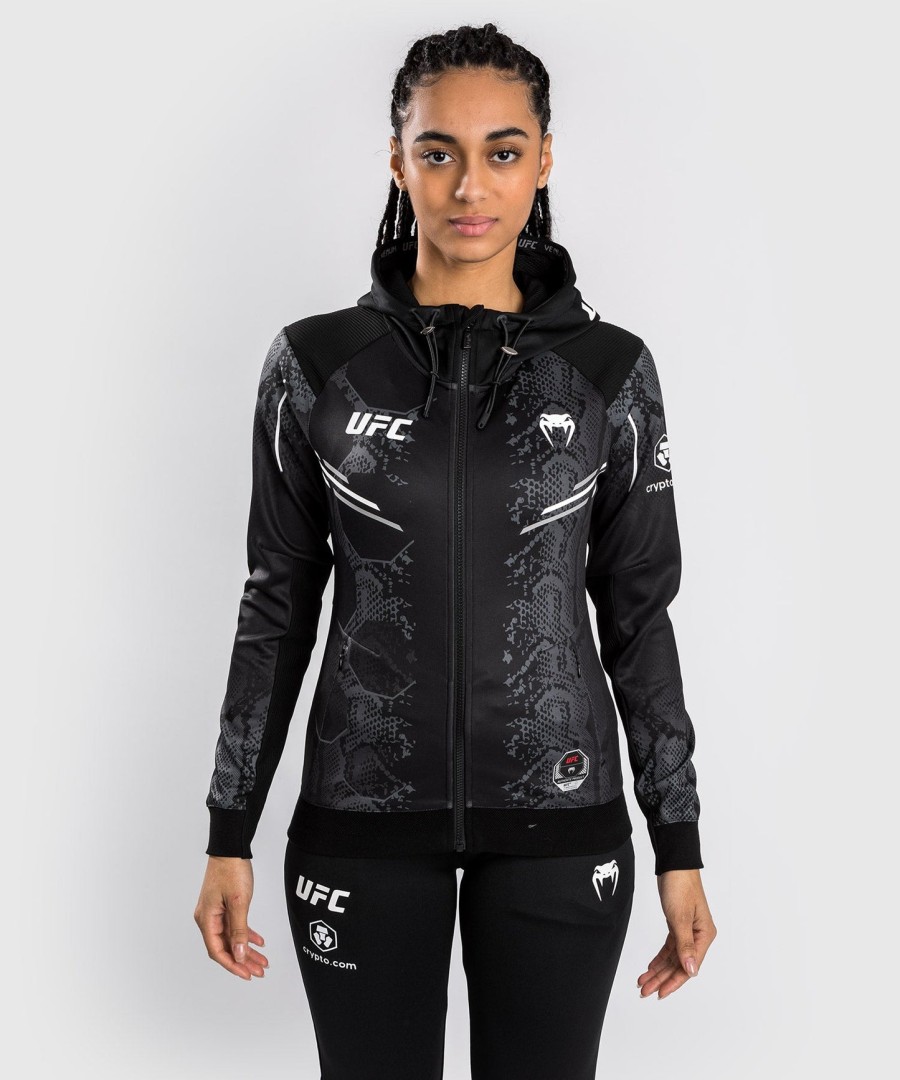 ufc adrenaline by venum authentic fight night women walkout hoodie - black