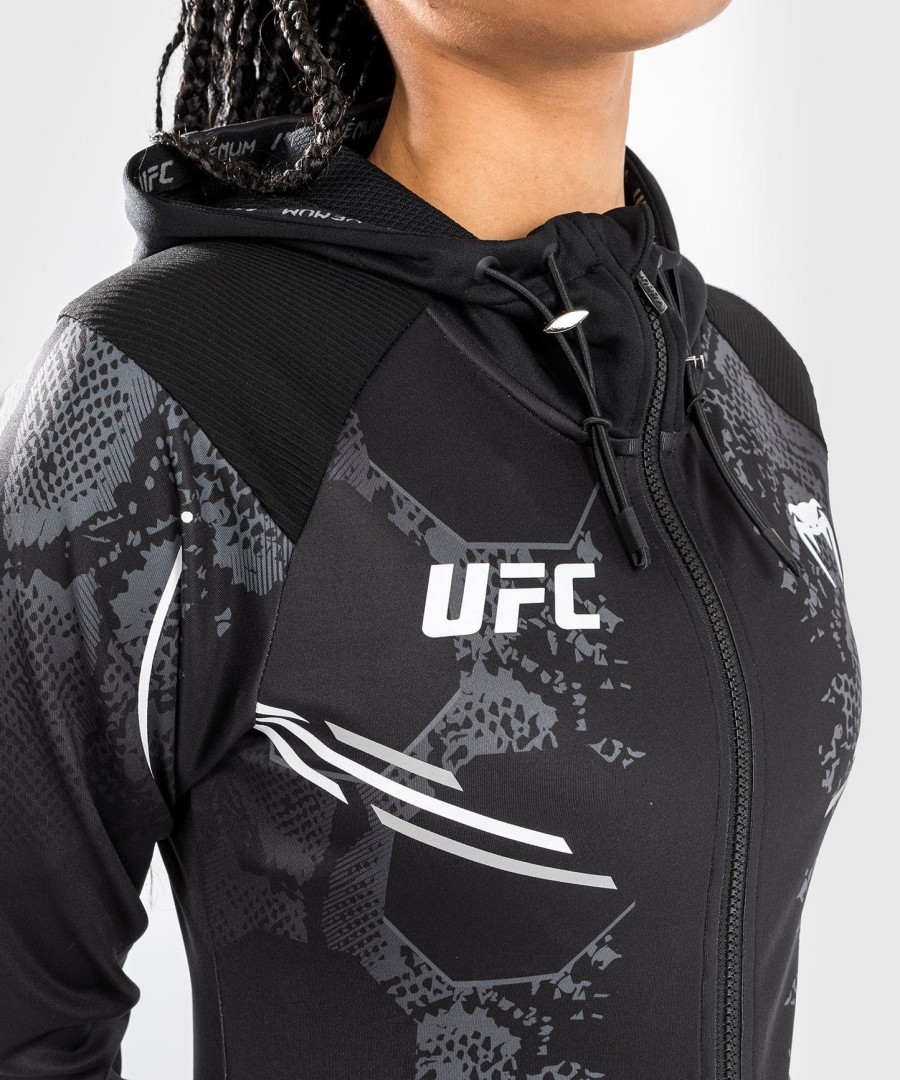 ufc adrenaline by venum authentic fight night women walkout hoodie - black