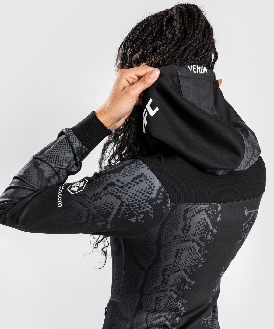 ufc adrenaline by venum authentic fight night women walkout hoodie - black