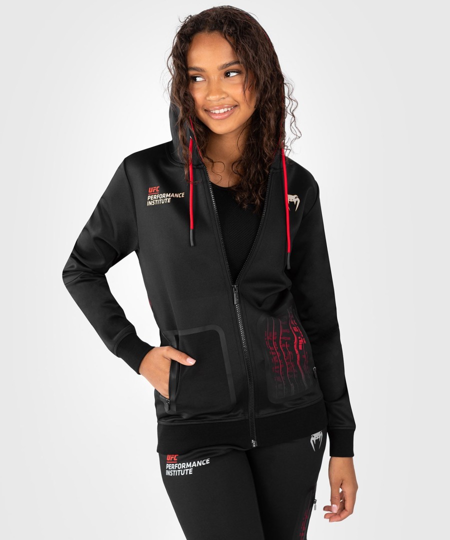 ufc venum performance institute 2.0 women zip hoodie - blackred