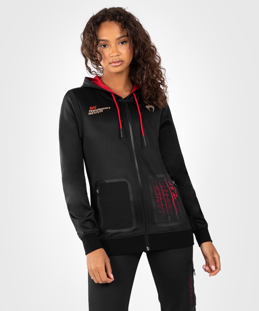 ufc venum performance institute 2.0 women zip hoodie - blackred