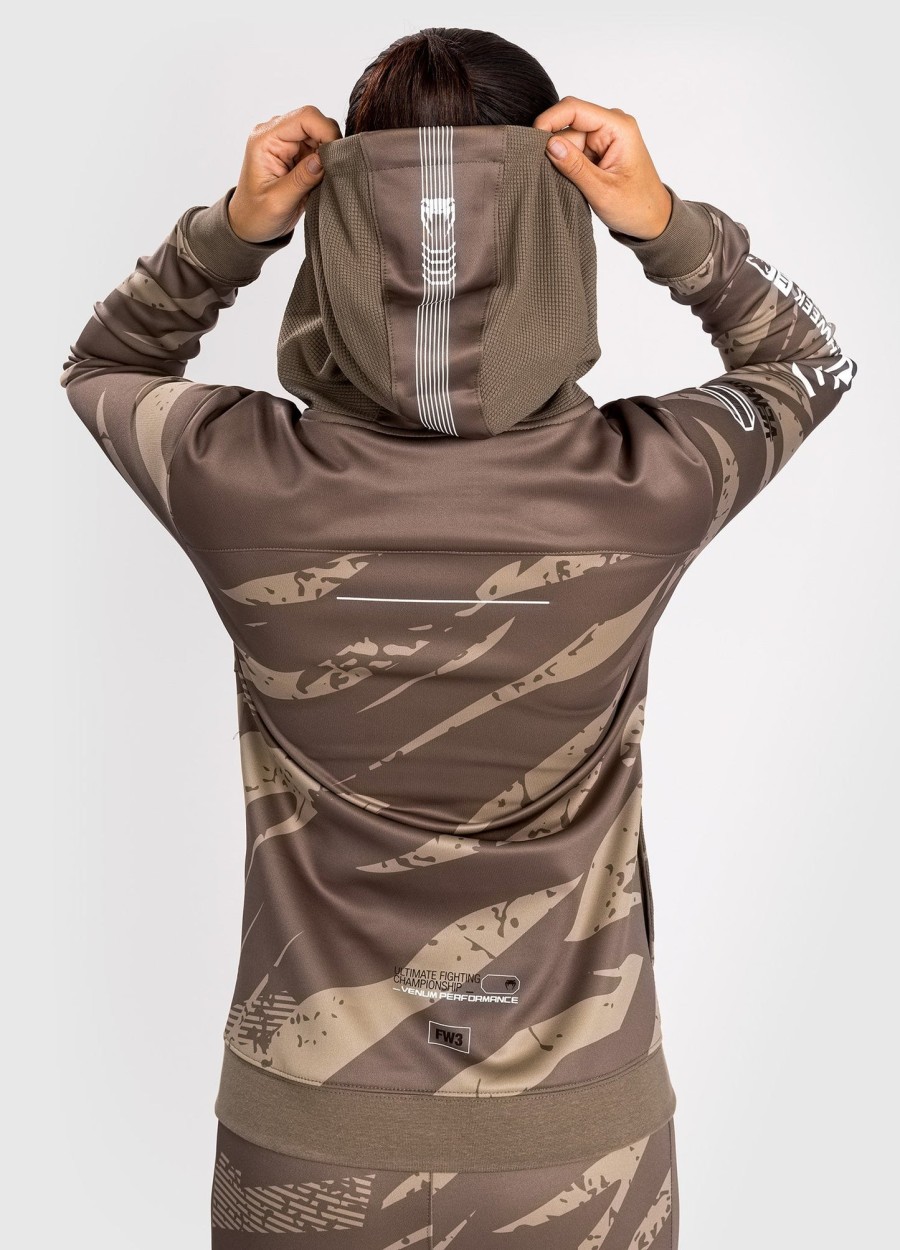 ufc adrenaline by venum fight week women zip hoodie - desert camo