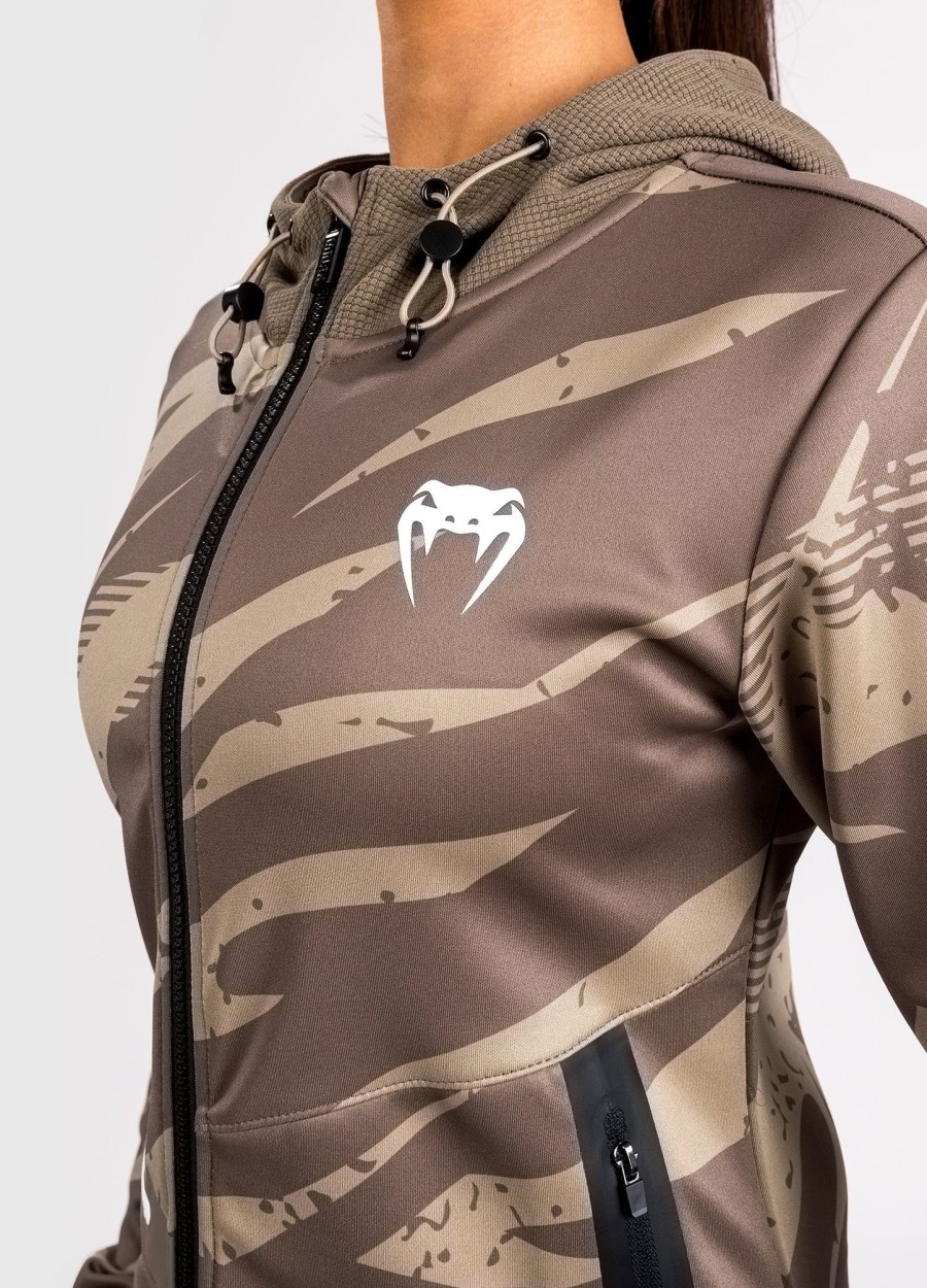 ufc adrenaline by venum fight week women zip hoodie - desert camo