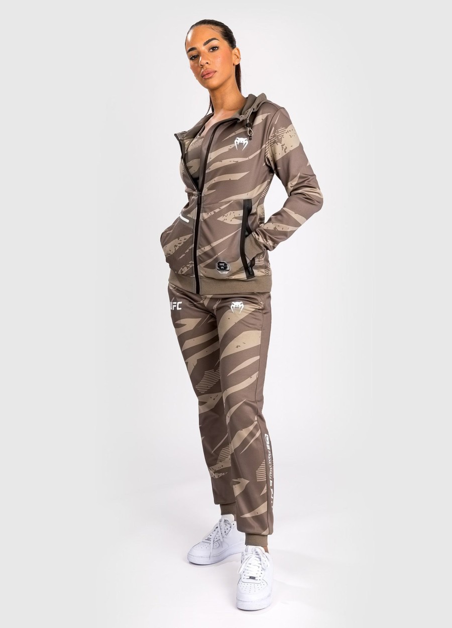 ufc adrenaline by venum fight week women zip hoodie - desert camo