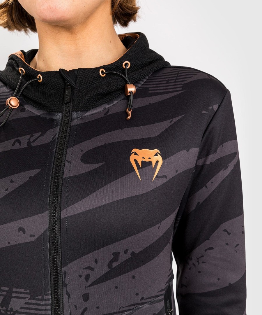 ufc adrenaline by venum fight week women zip hoodie - urban camo