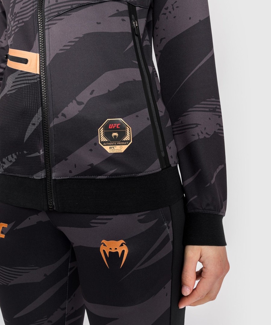 ufc adrenaline by venum fight week women zip hoodie - urban camo