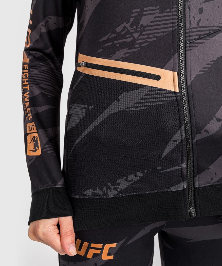 ufc adrenaline by venum fight week women zip hoodie - urban camo