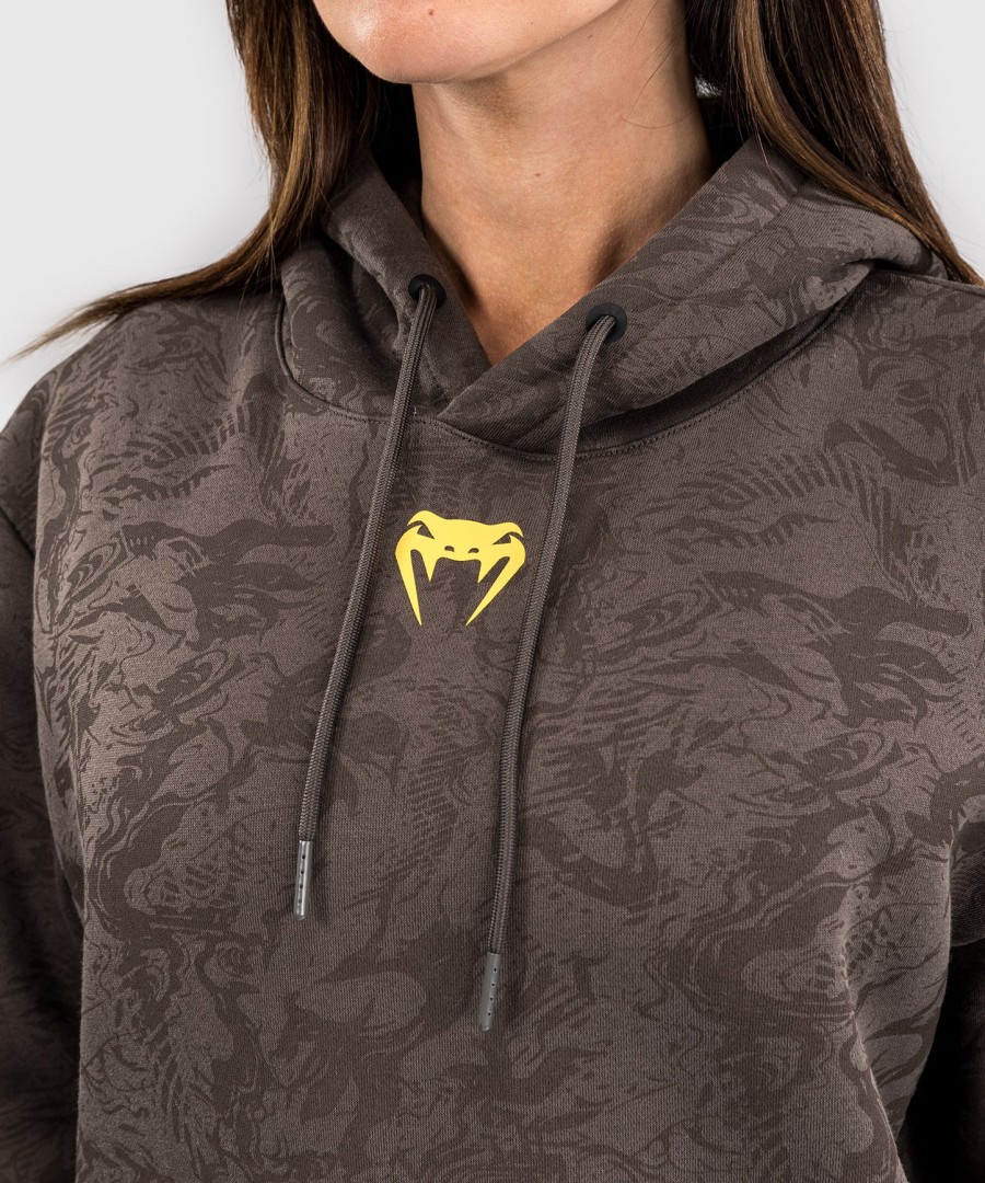 ufc fusion by venum fight week women pullover hoodie - earthen brown