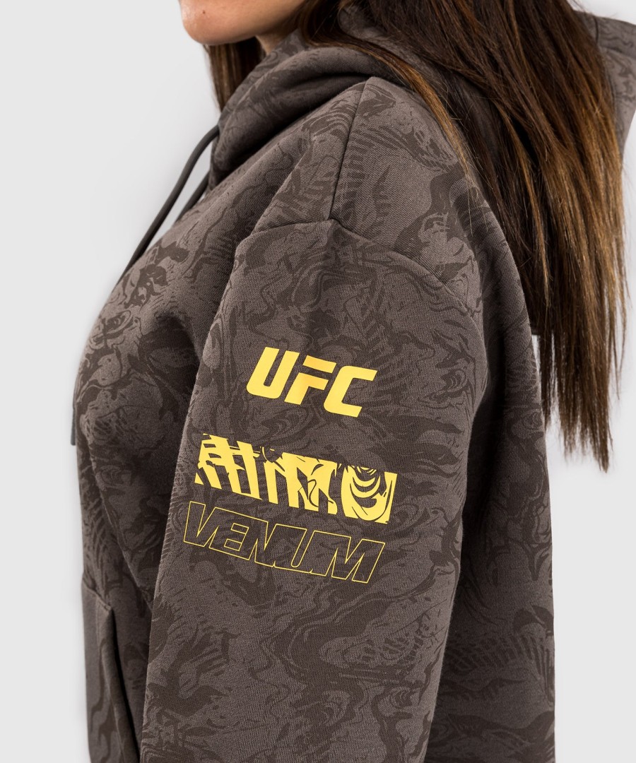 ufc fusion by venum fight week women pullover hoodie - earthen brown
