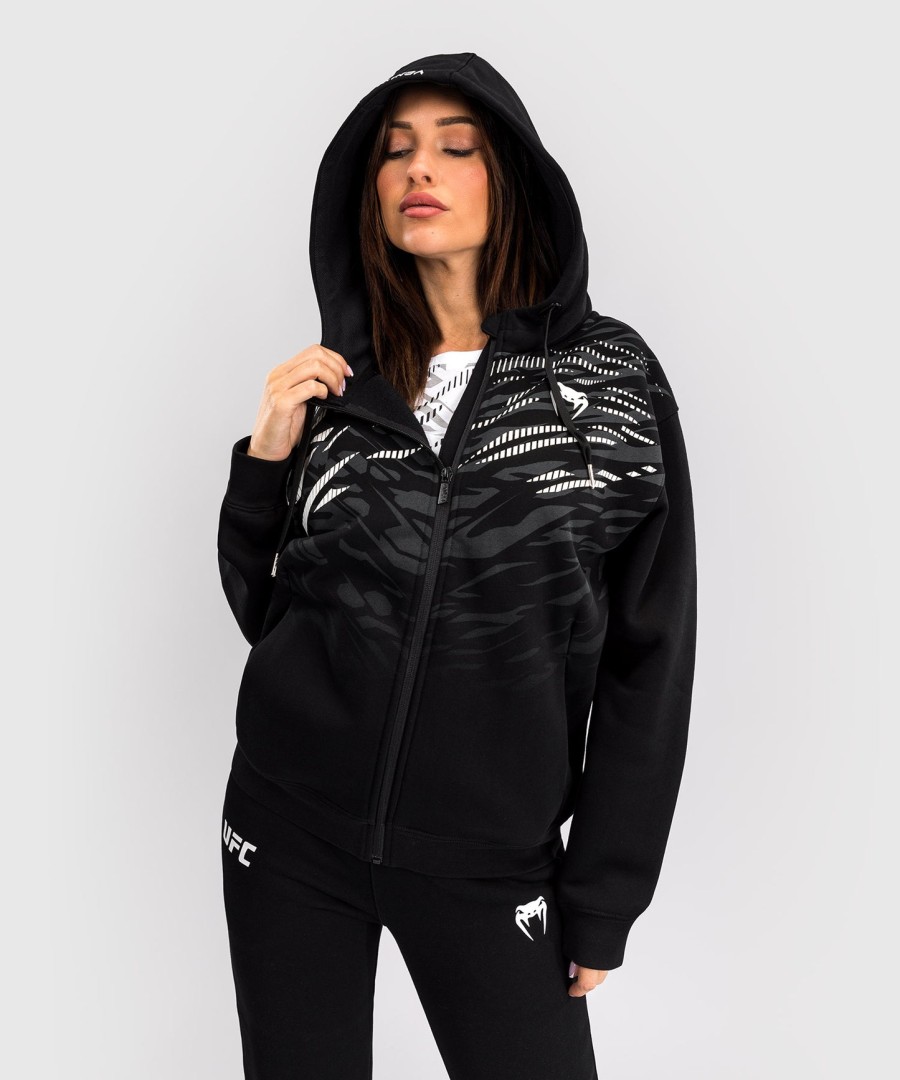ufc fusion by venum women replica zip hoodie - black