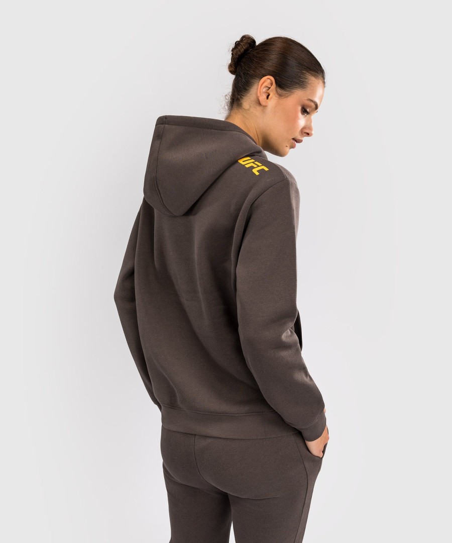 ufc fusion by venum fight week women pullover hoodie - solid earthen brown