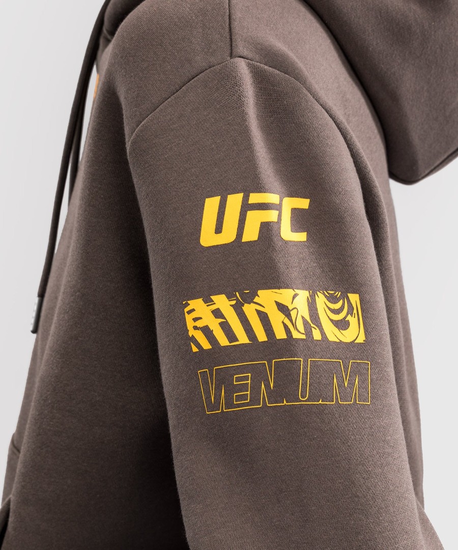 ufc fusion by venum fight week women pullover hoodie - solid earthen brown