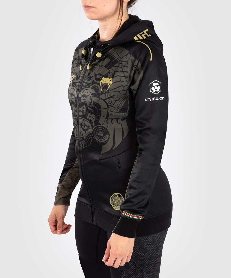 noche ufc by venum authentic fight night women walkout hoodie - black