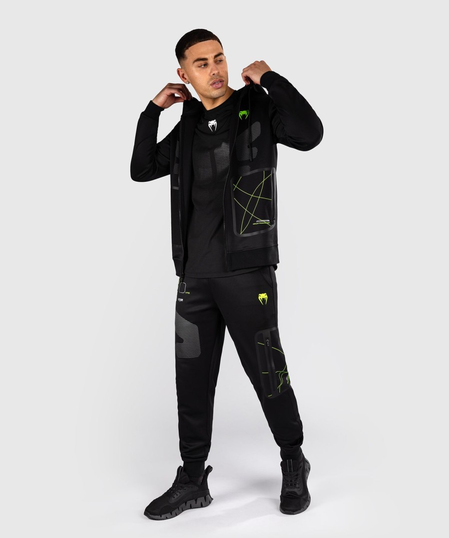 venum training camp 4.0 full zip hoodie - blackneon green