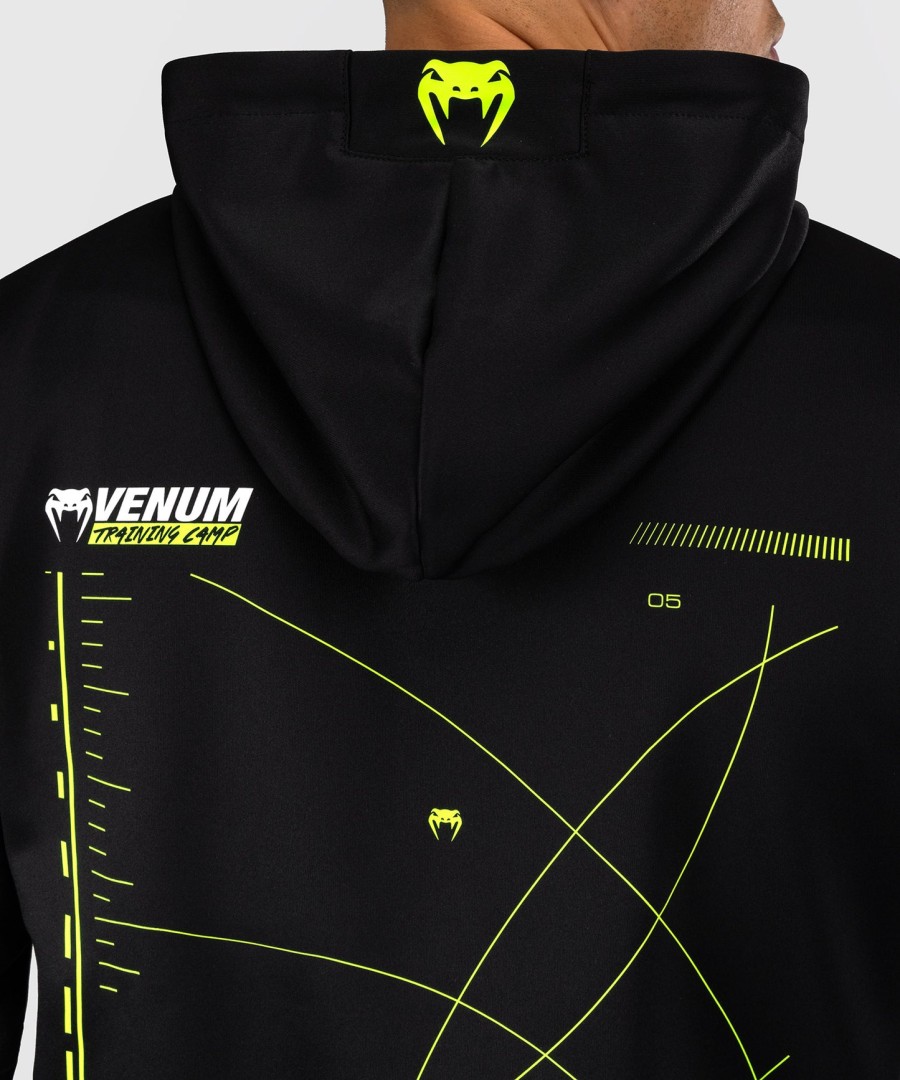 venum training camp 4.0 full zip hoodie - blackneon green