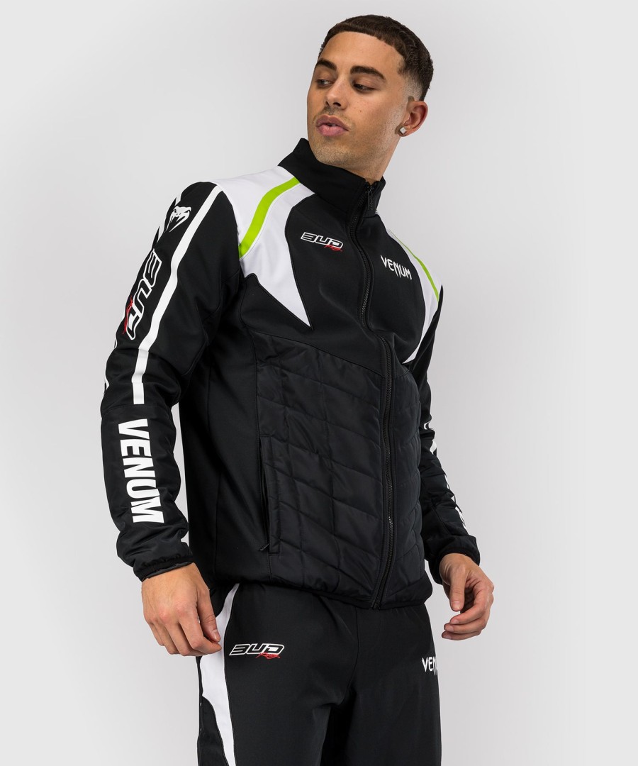 venum x bud racing men jacket - blackwhitelime green