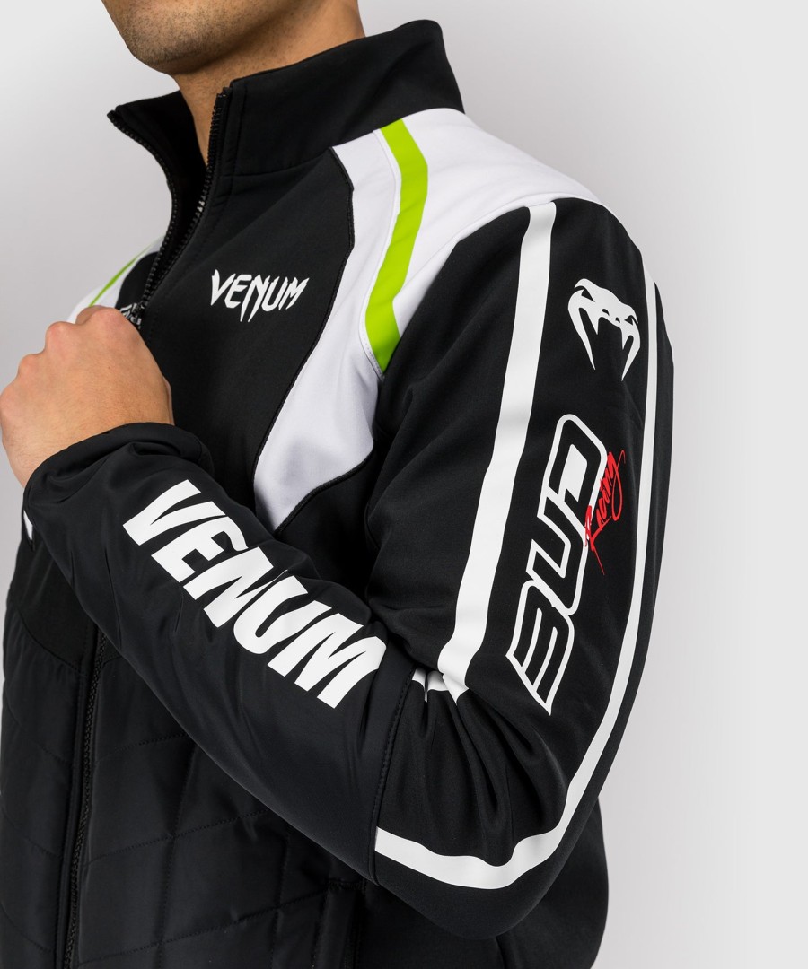 venum x bud racing men jacket - blackwhitelime green