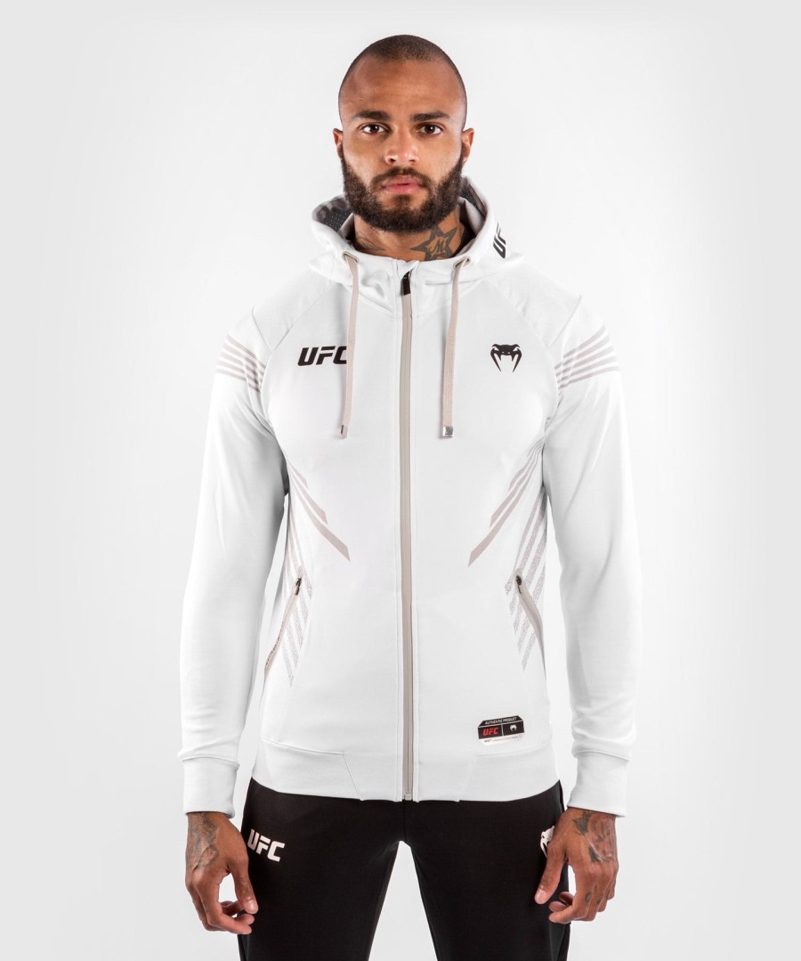 ufc venum authentic fight night men walkout hoodie - white