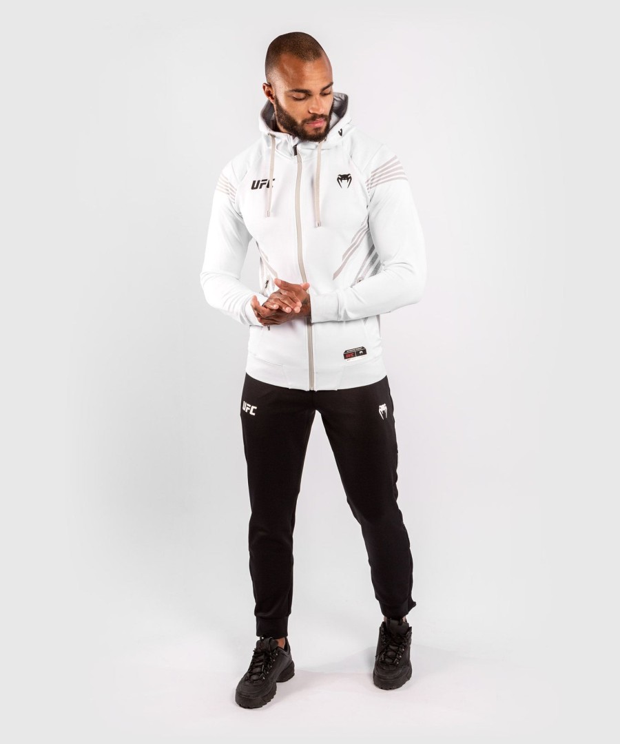 ufc venum authentic fight night men walkout hoodie - white