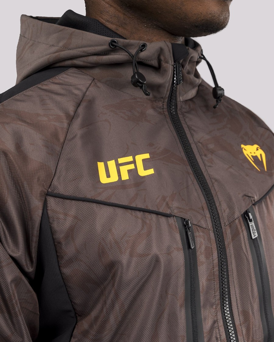 ufc fusion by venum fight week men zip hoodie - earthen brown