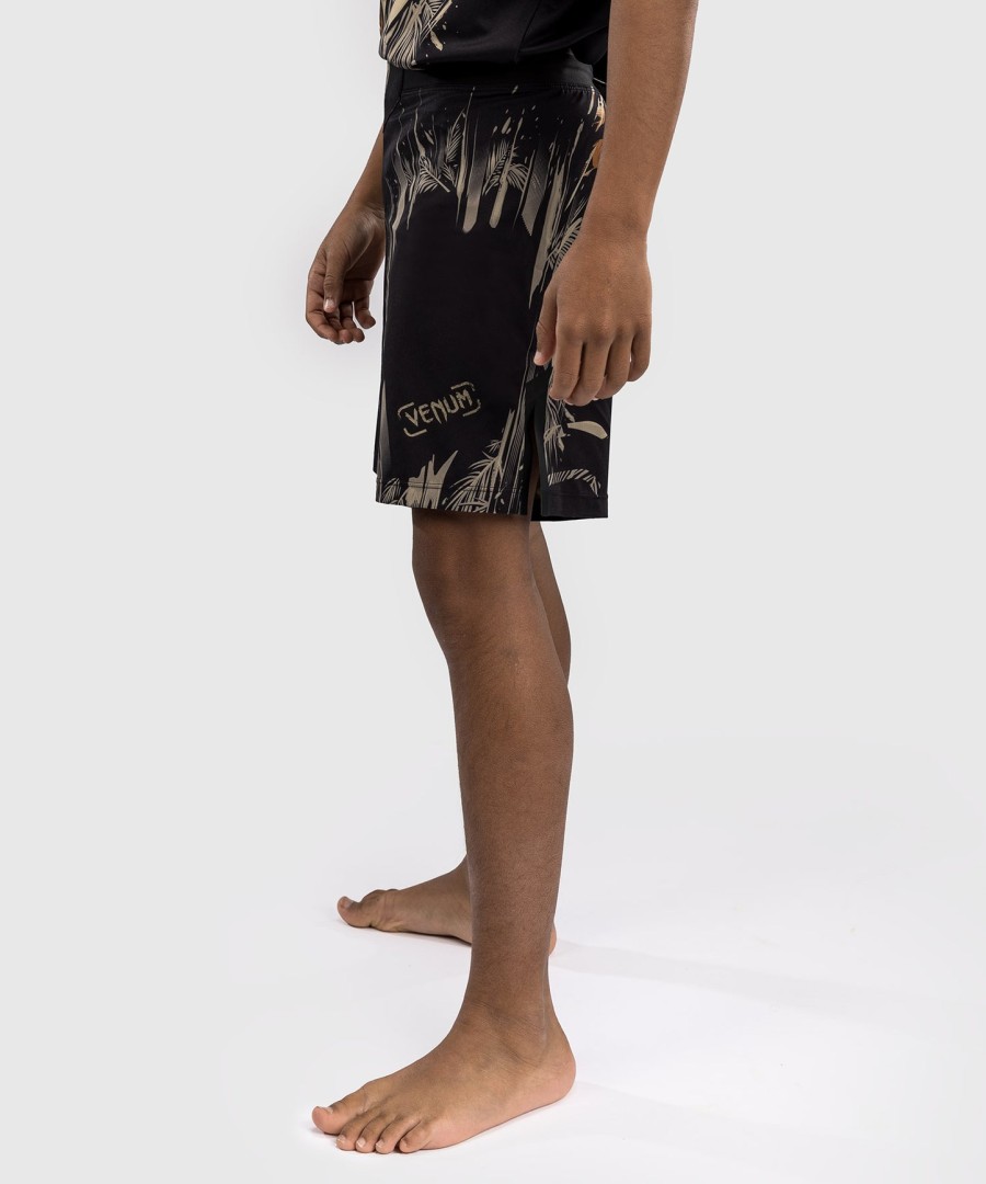 venum tiger kids fight shorts - blackneon orange