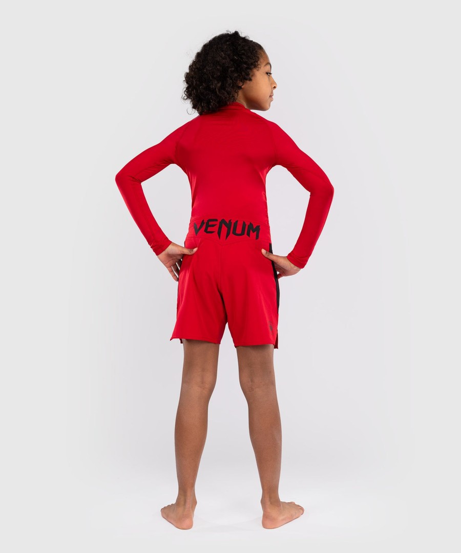 venum light kids fight shorts - cherry red