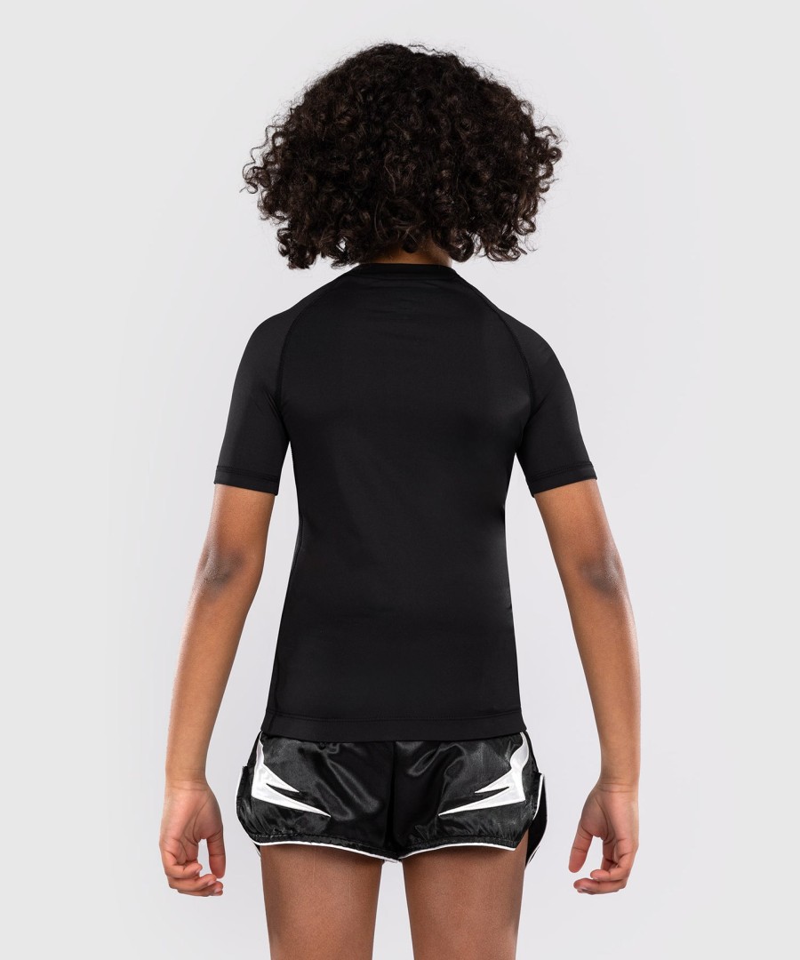venum contender kids rashguards short sleeves - black