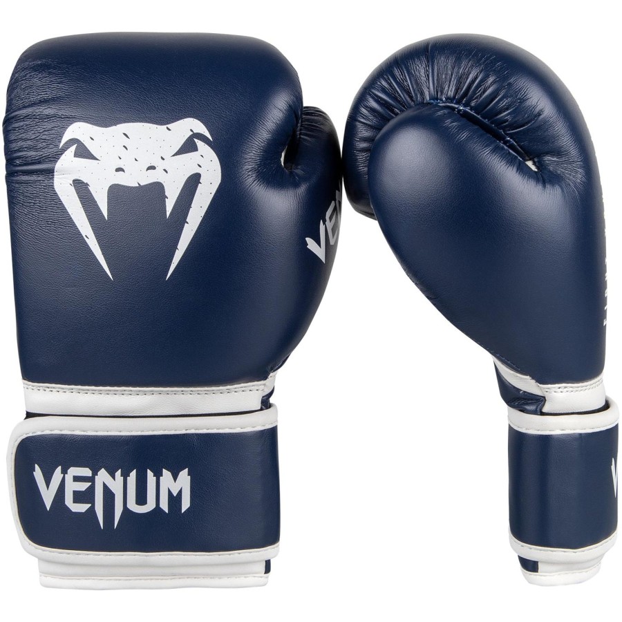 venum signature kids boxing gloves - navy blue
