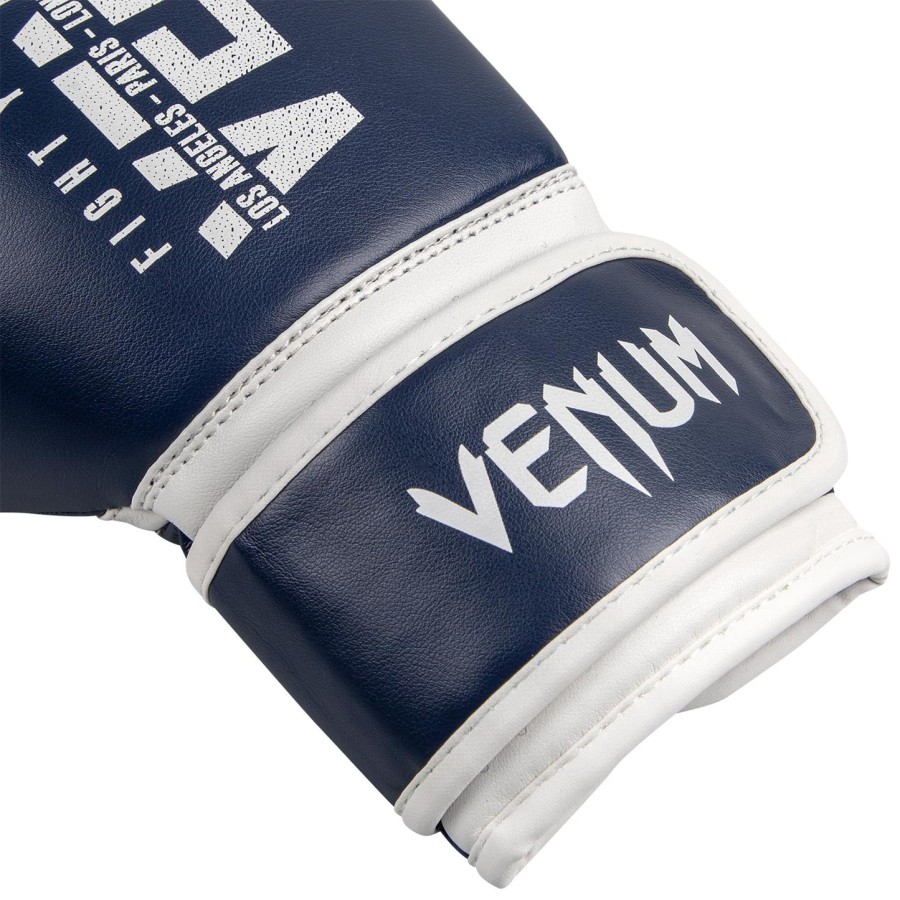 venum signature kids boxing gloves - navy blue