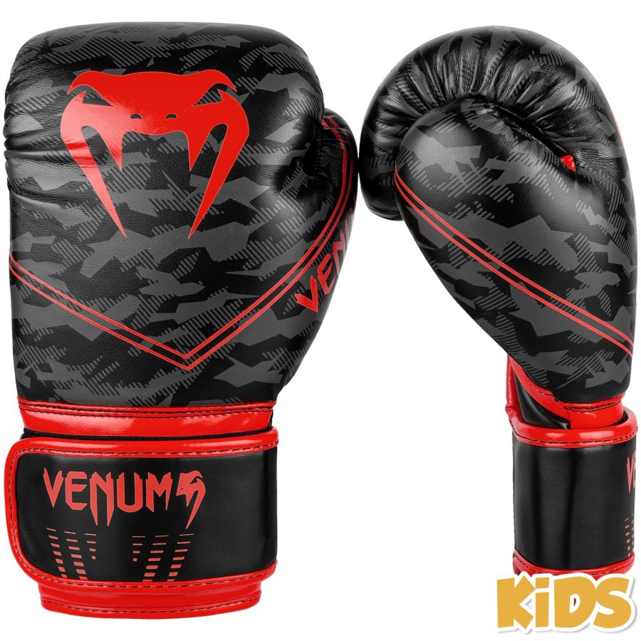 venum okinawa 2.0 kids boxing gloves - blackred