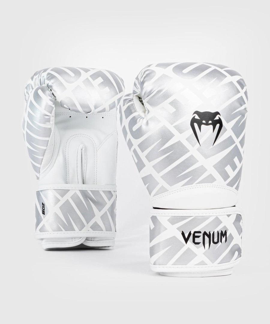 venum contender 1.5 xt kids boxing gloves - white-silver