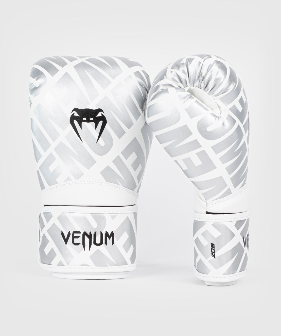 venum contender 1.5 xt kids boxing gloves - white-silver