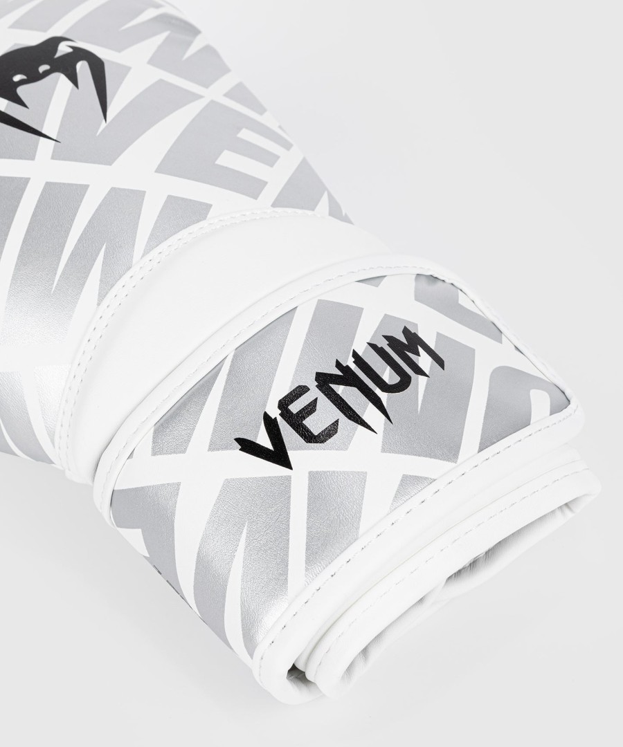 venum contender 1.5 xt kids boxing gloves - white-silver