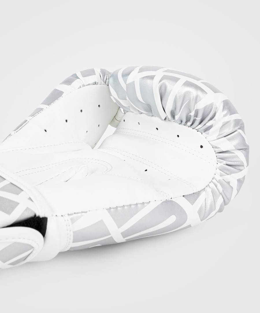 venum contender 1.5 xt kids boxing gloves - white-silver