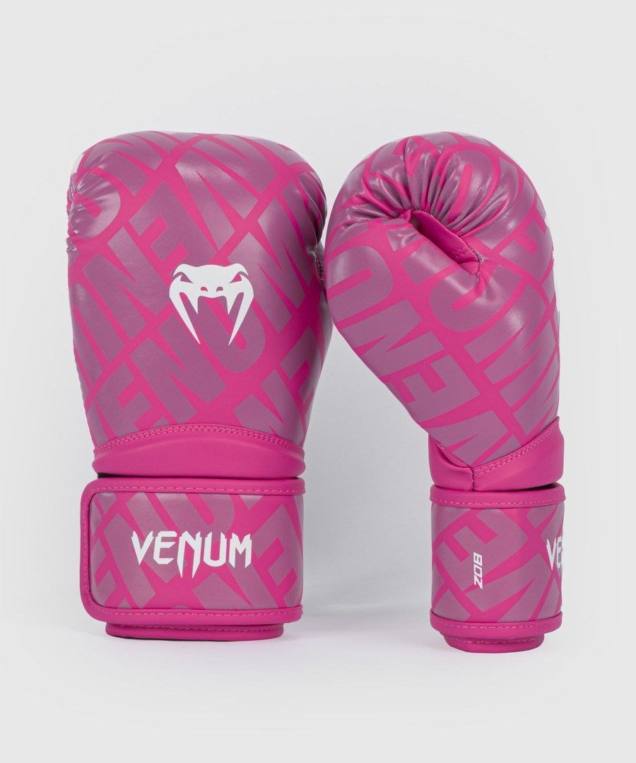 venum contender 1.5 xt kids boxing gloves - white-pink