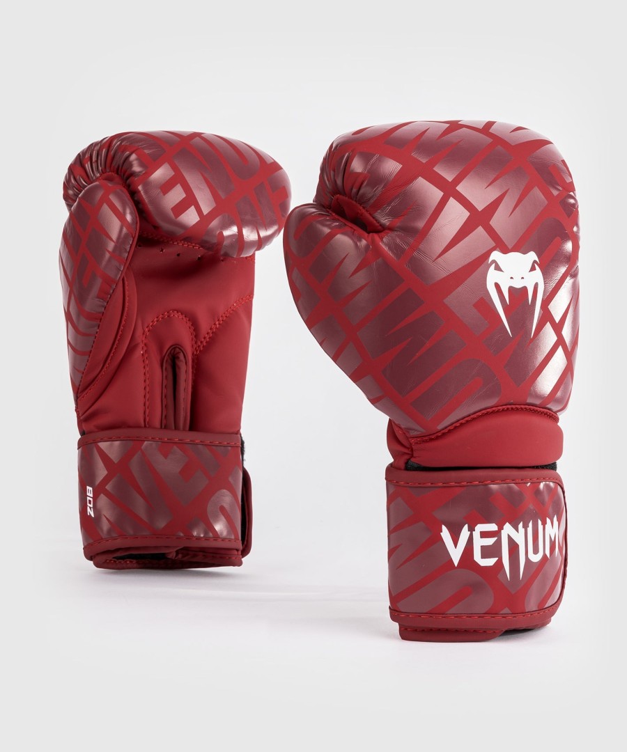 venum contender 1.5 xt kids boxing gloves - white-burgundy