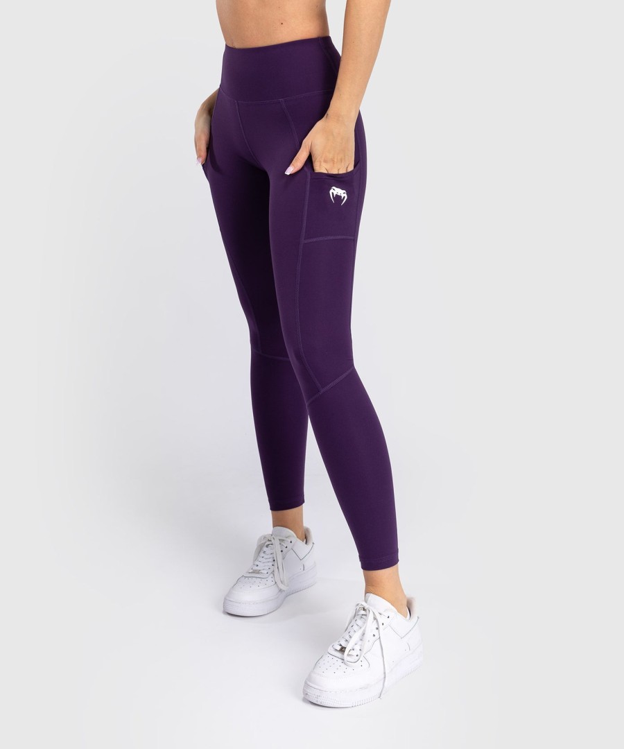 venum essential women performance leggings - deep purple