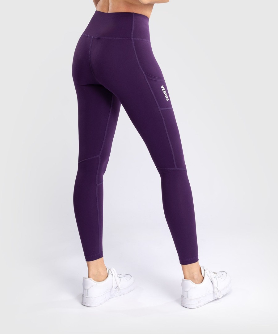 venum essential women performance leggings - deep purple