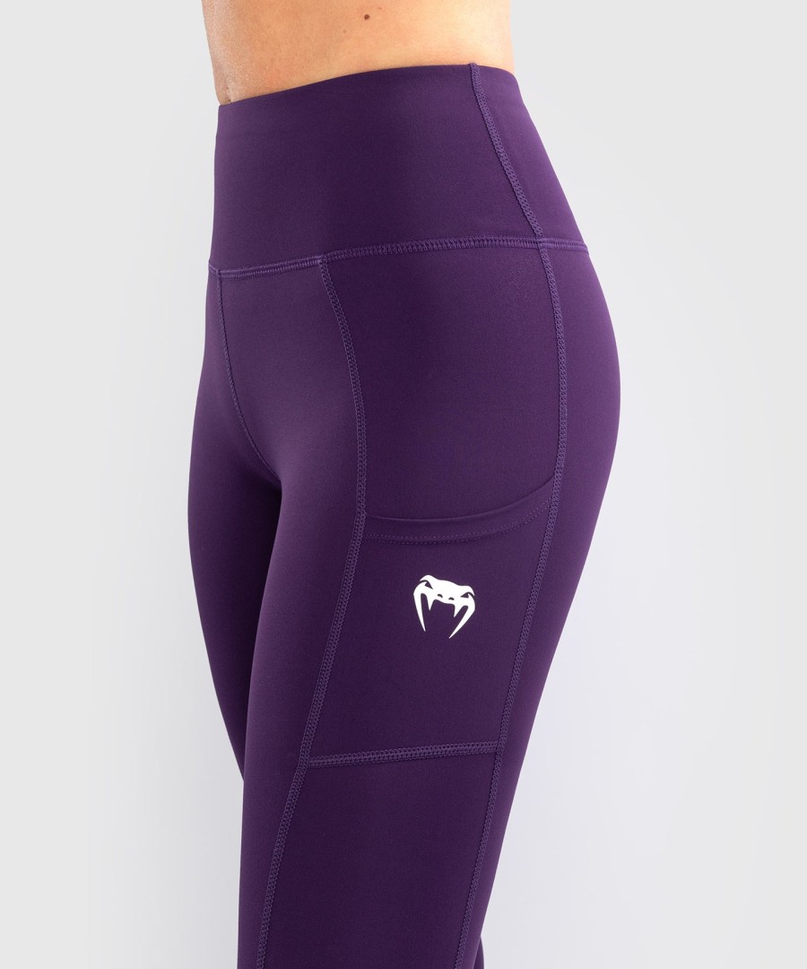 venum essential women performance leggings - deep purple