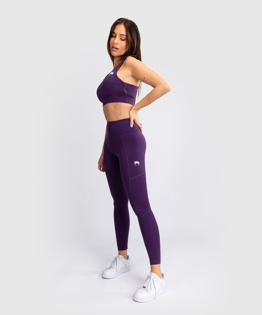 venum essential women performance leggings - deep purple