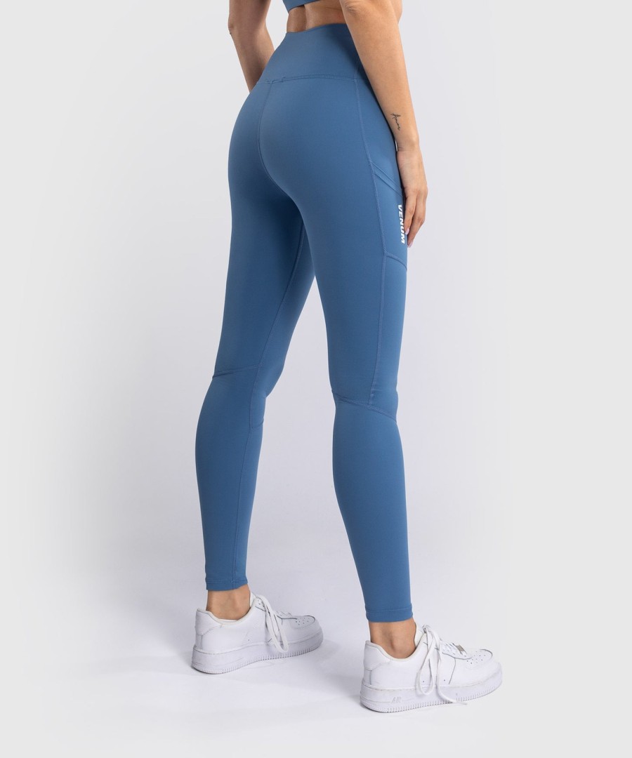 venum essential women performance leggings - storm blue