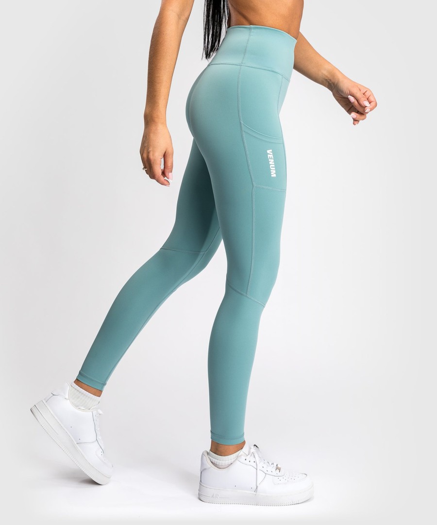 venum essential women performance leggings - aqua green
