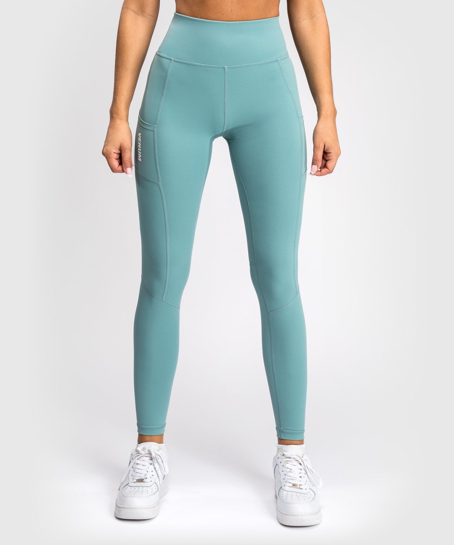 venum essential women performance leggings - aqua green
