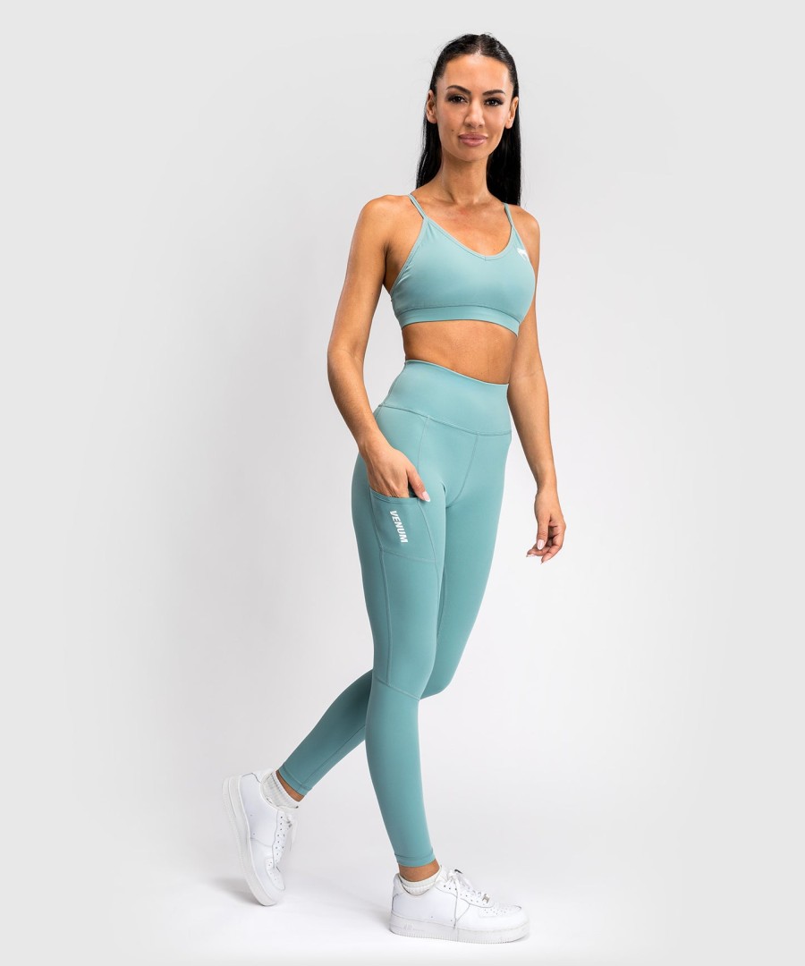 venum essential women performance leggings - aqua green