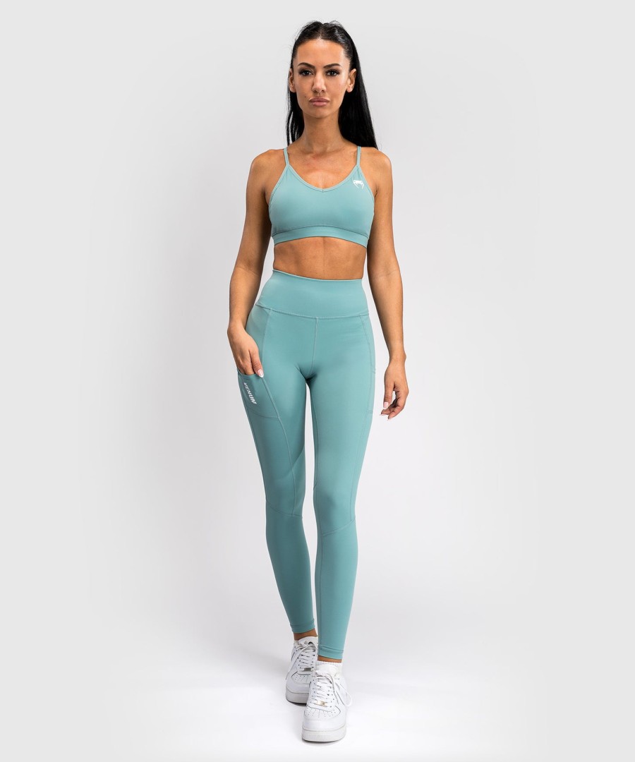 venum essential women performance leggings - aqua green