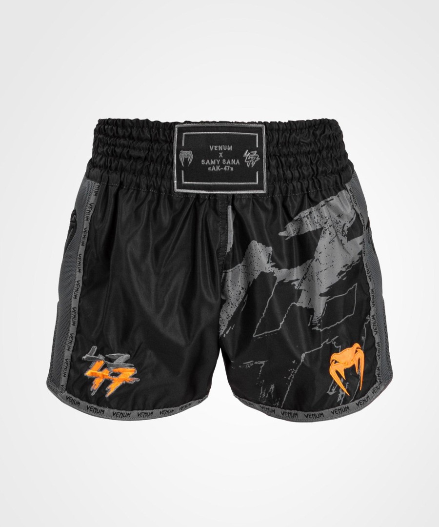 venum s47 muay thaï short - blackorange