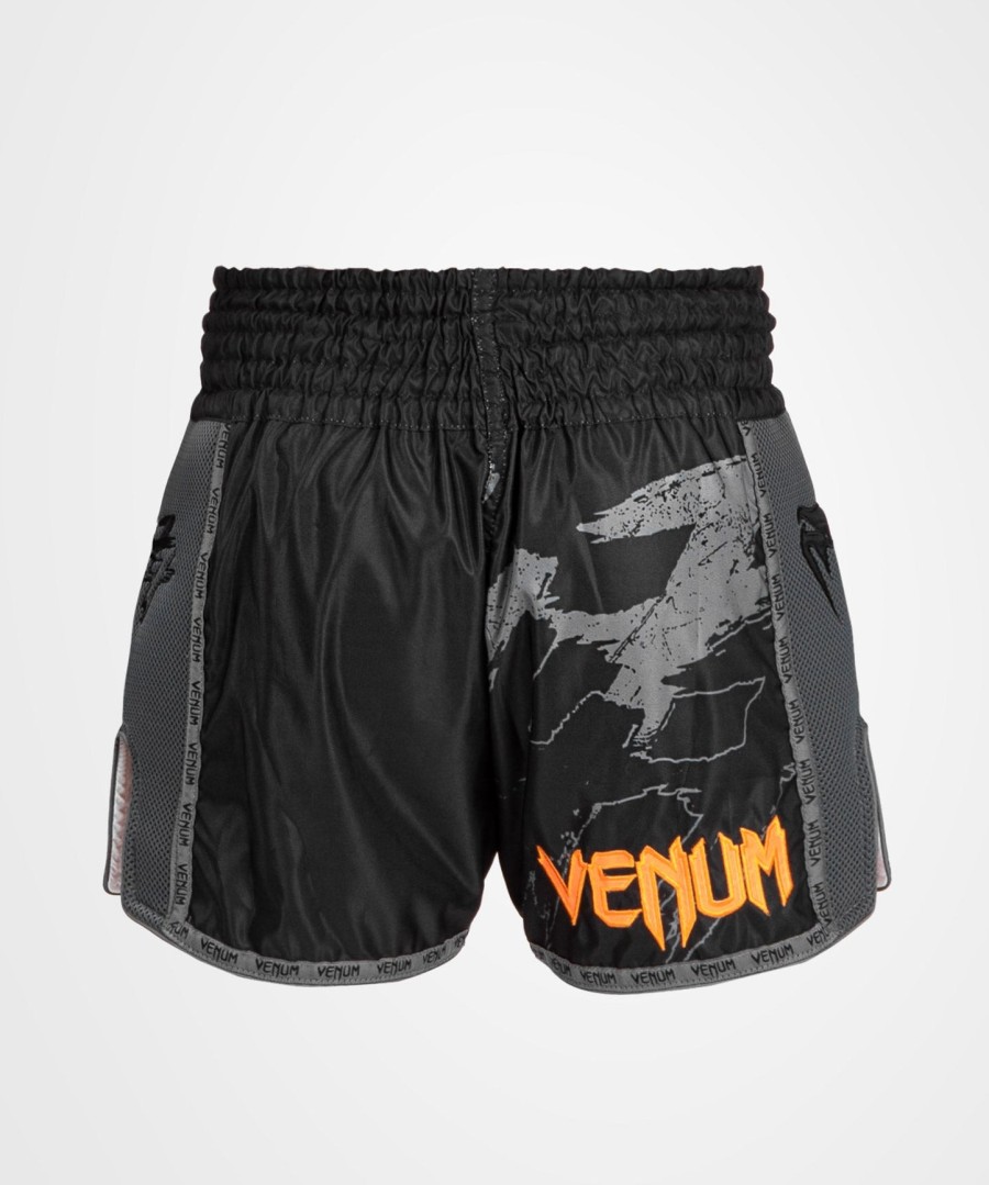 venum s47 muay thaï short - blackorange