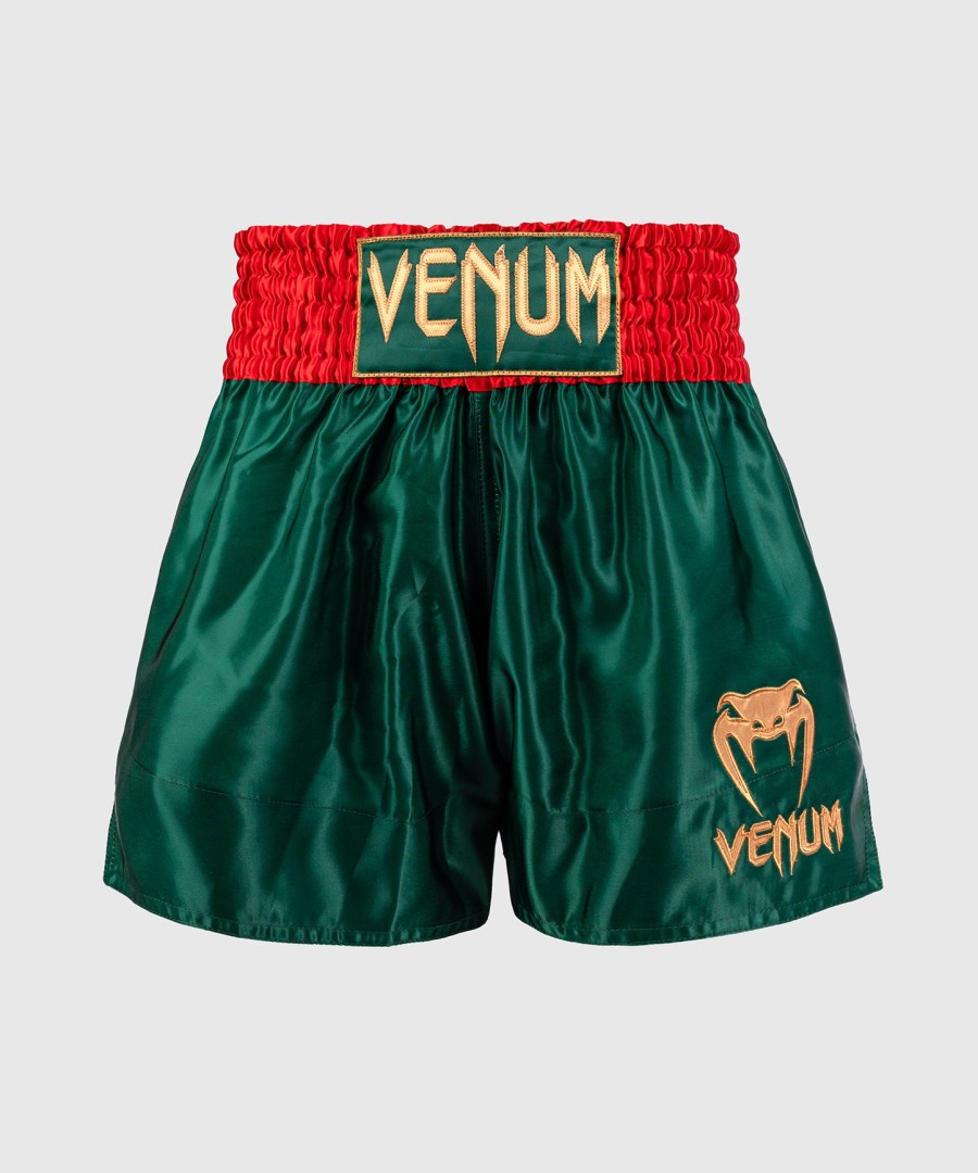 venum classic muay thai shorts - deep forest green