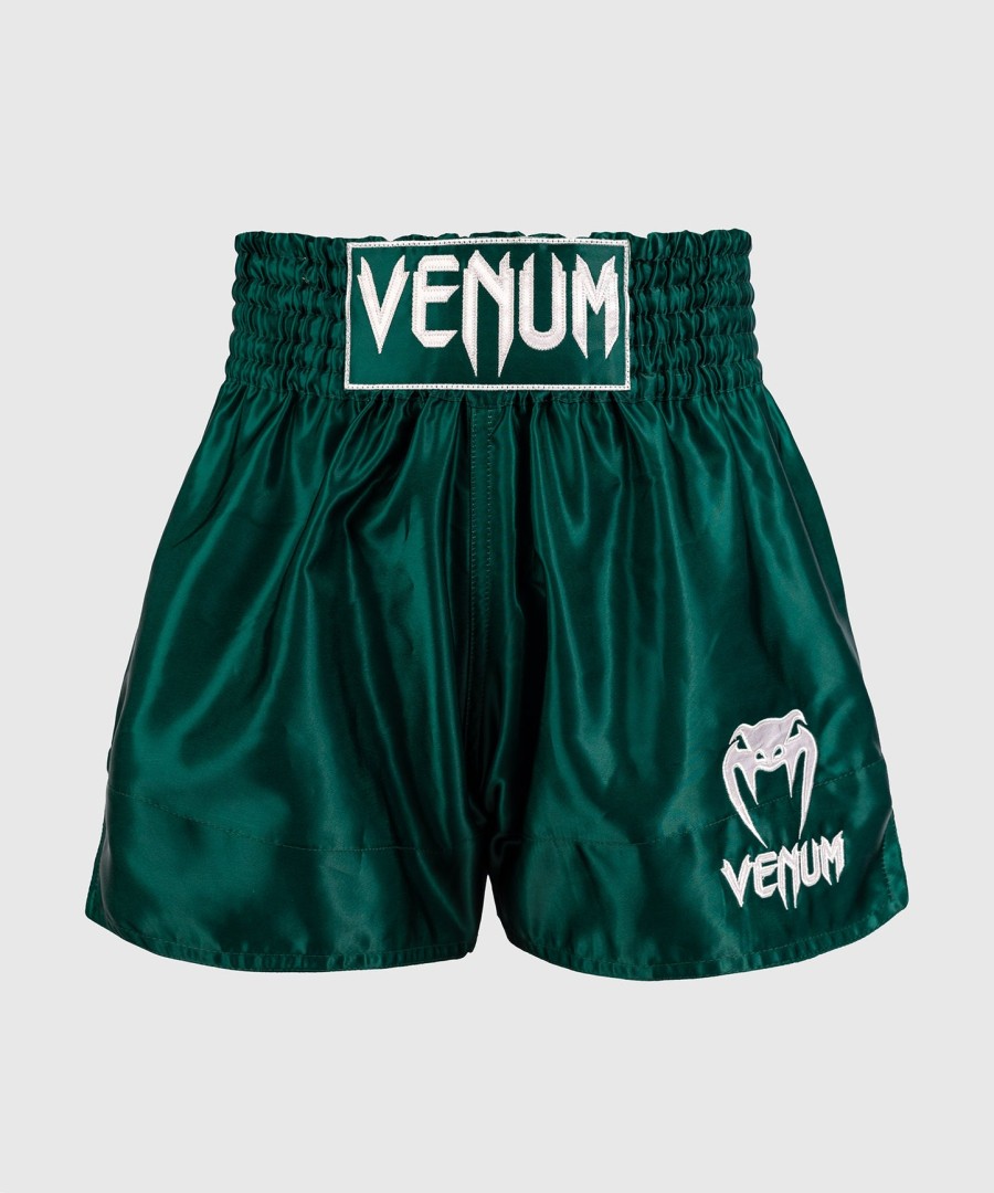 venum classic muay thai shorts - forest green