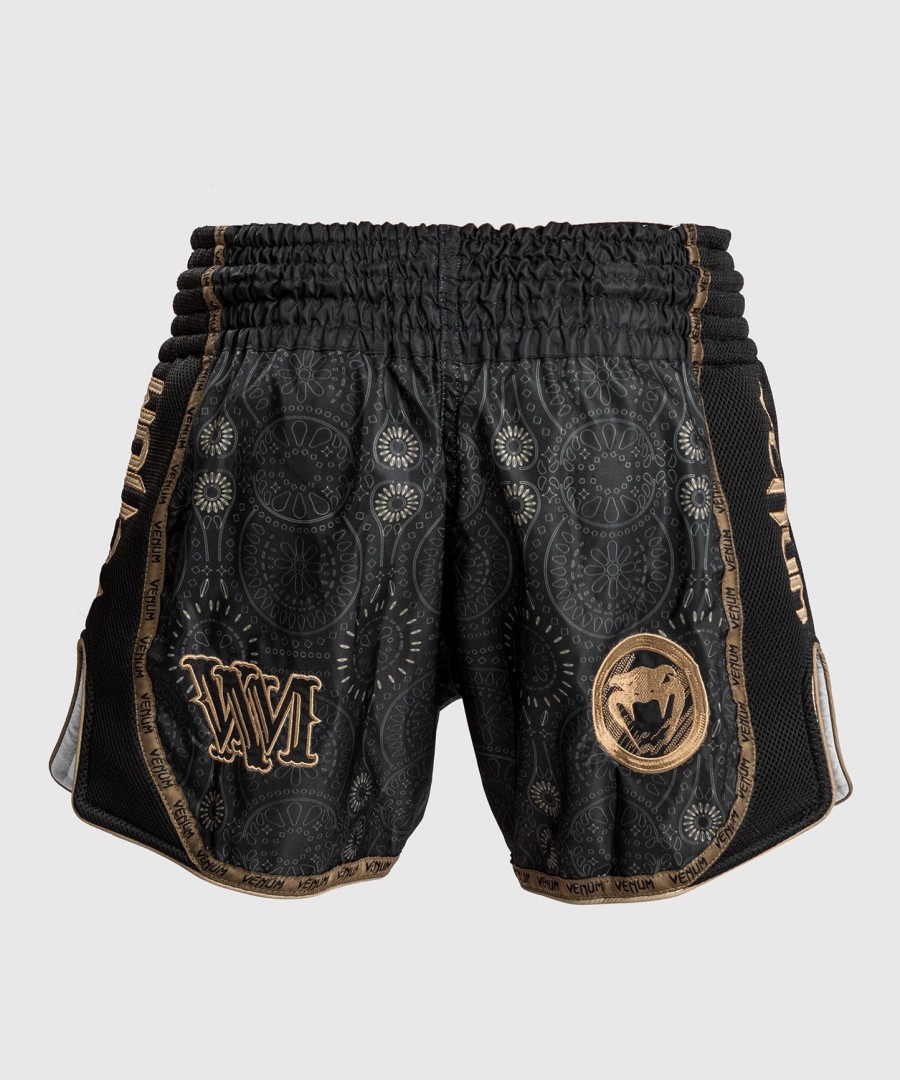 venum santa muerte dark side - muay thai shorts - blackbrown